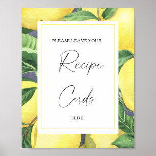 Lemon Citrus - Your recipe card here Poster