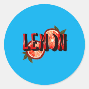 Lemon Classic Round Sticker