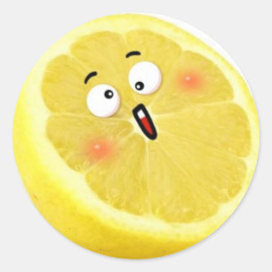 lemon classic round sticker