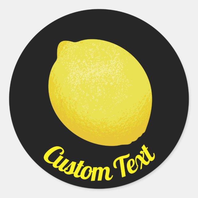 Lemon Classic Round Sticker (Front)
