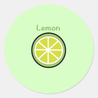 Lemon Classic Round Sticker