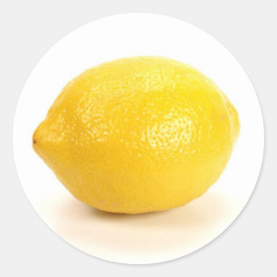 Lemon Classic Round Sticker