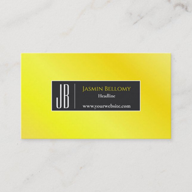 Lemon Colour Business Card (Front)