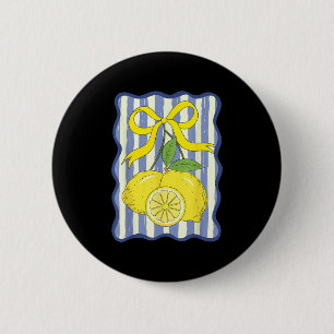 Lemon Coquette Bow Summer Vacation Hawaii Beach Fa 6 Cm Round Badge
