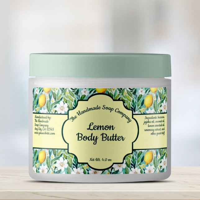 Lemon Cosmetics Jar Label - 1 (Creator Uploaded)