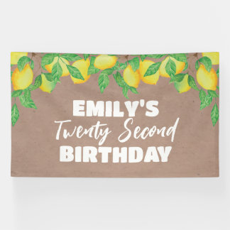 Lemon craft Birthday party banner