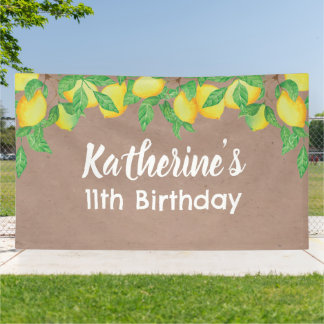 Lemon craft Birthday Personalized banner