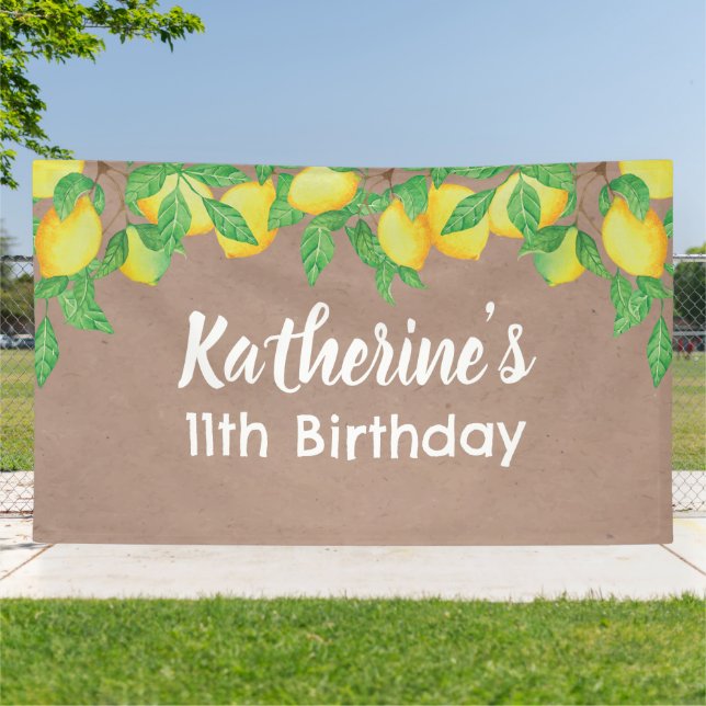 Lemon craft Birthday Personalized banner (Outside)