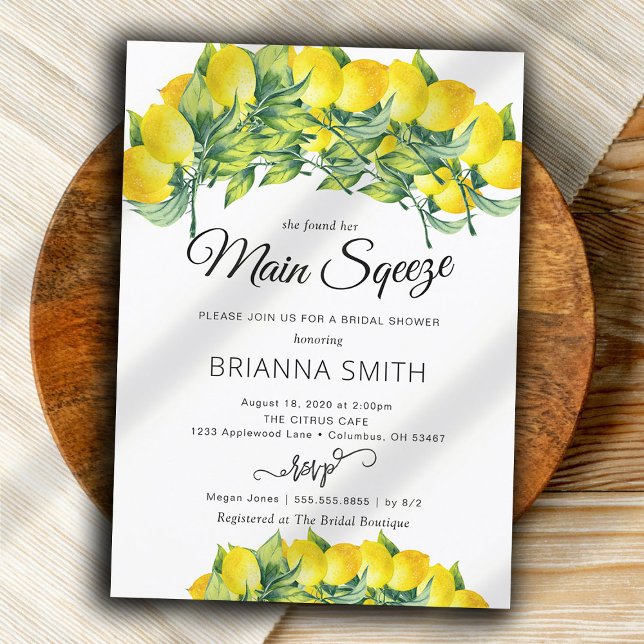Lemon Crown Bridal Shower invitation (Creator Uploaded)