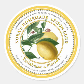 LEMON CURD Marmalade Vintage Yellow Jelly Label