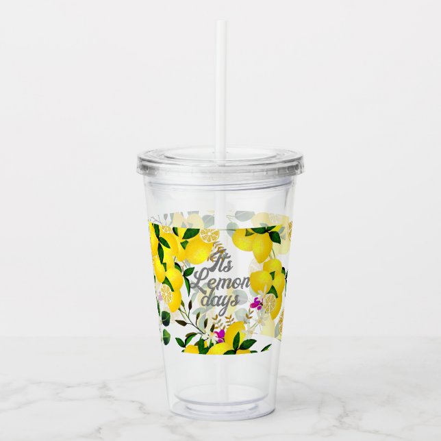 Lemon Days  Acrylic Tumbler (Front)