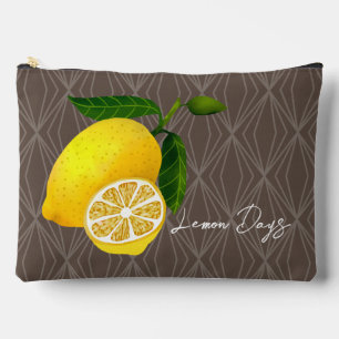 Lemon Days Brown Accessory Pouch