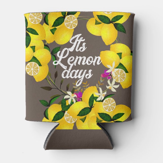 Lemon Days Brown Can Cooler (Front)