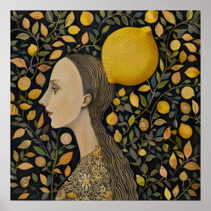 Lemon Decorative Painting Art Print