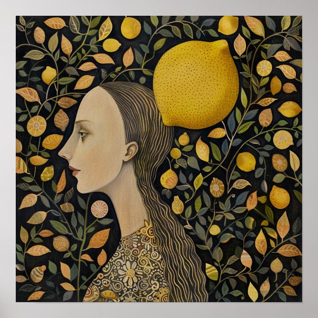 Lemon Decorative Painting Art Print (Front)