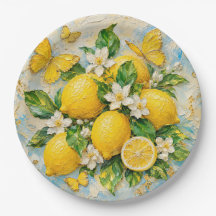 Lemon Design Paper Plate