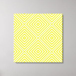 Lemon Diamond Chevron @ Emporiomoffa Canvas Print