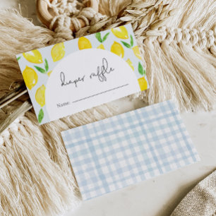 Lemon Diaper Raffle Tickets Enclosure Card