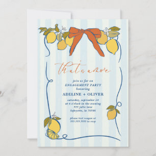 Lemon Dolce Vita Engagement Party Invitation