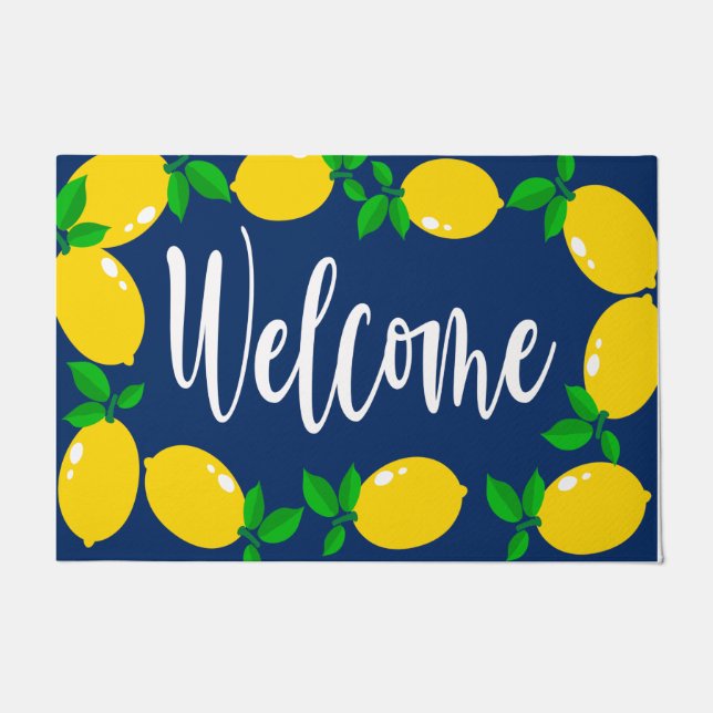 Lemon Doormat, Custom Doormat, Personalised Doormat (Front)