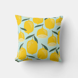Lemon drawings, trendy vintage pattern. cushion