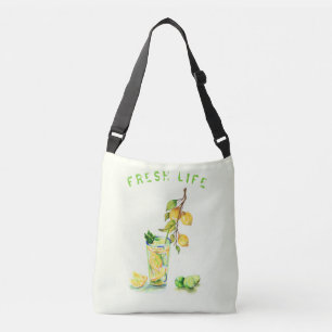 Lemon Drink Crossbody Bag - Custom Text