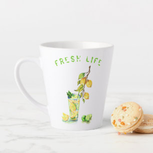 Lemon Drink Latte Mug - Custom Text