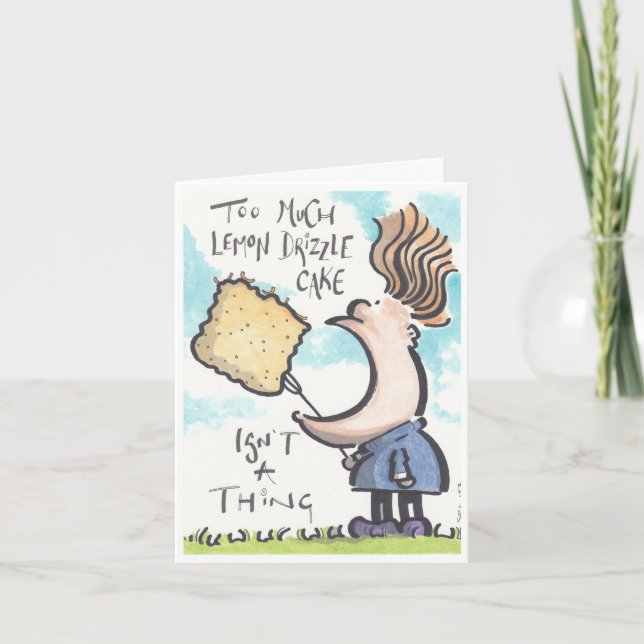 Lemon drizzle cake card (Front)