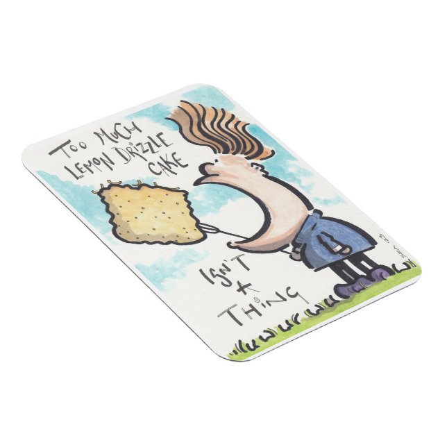 Lemon Drizzle Cake Magnet (Right Side)