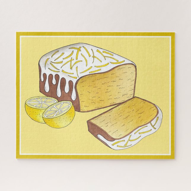Lemon Drizzle Pound Cake Loaf British Baking Food Jigsaw Puzzle (Horizontal)