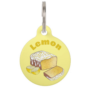 Lemon Drizzle Pound Cake Loaf British Baking Food Pet Tag