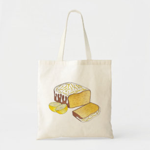 Lemon Drizzle Pound Cake Loaf British Baking Food Tote Bag