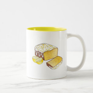 Lemon Drizzle Pound Cake Loaf British Baking Food Two-Tone Coffee Mug