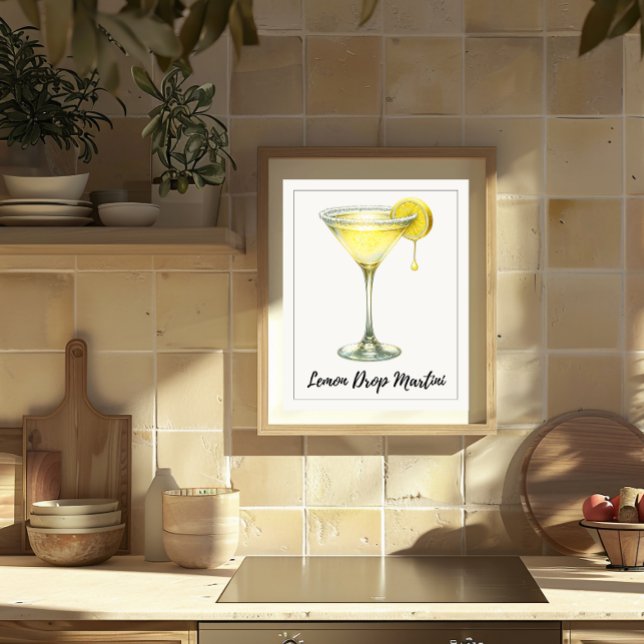 Lemon Drop Martini Fresh Citrus Cocktail Poster (Creator Uploaded)
