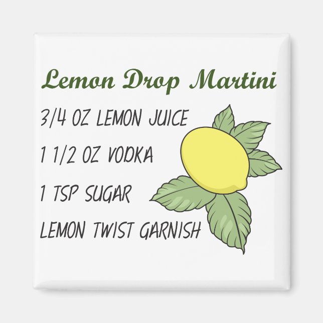 Lemon Drop Martini Magnet (Front)