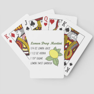 Lemon Drop Martini Playing Cards