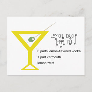 Lemon Drop Martini Postcard