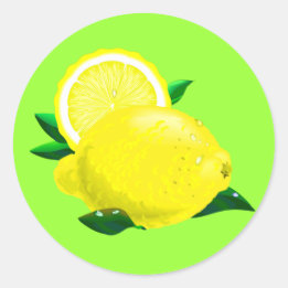 Lemon Drops Classic Round Sticker