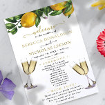 Lemon Elegant Calligraphy Wedding Program<br><div class="desc">itinerary weddings,  ceremony programs,  wedding programs,  wedding vow renewal program templates,  example of wedding program,  wedding program template</div>