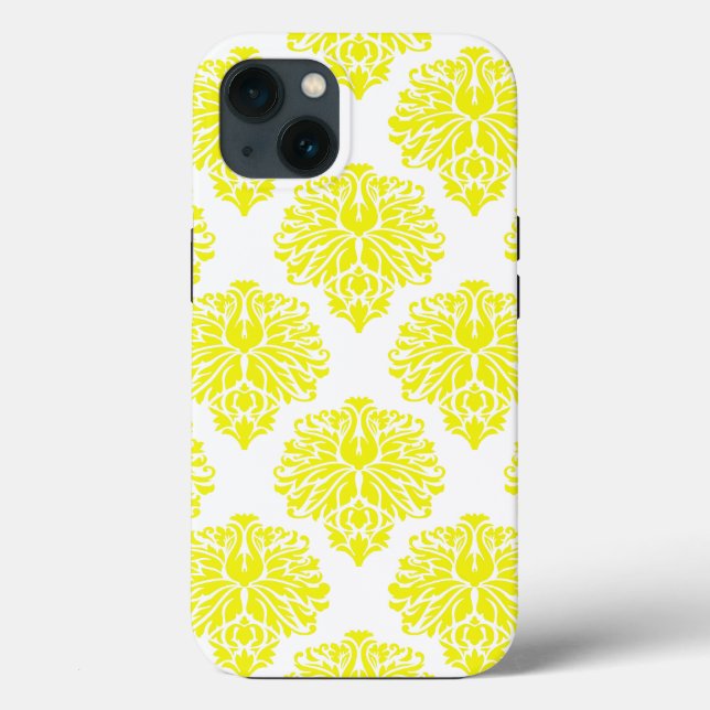 Lemon Elegant Damask Case-Mate iPhone Case (Back)