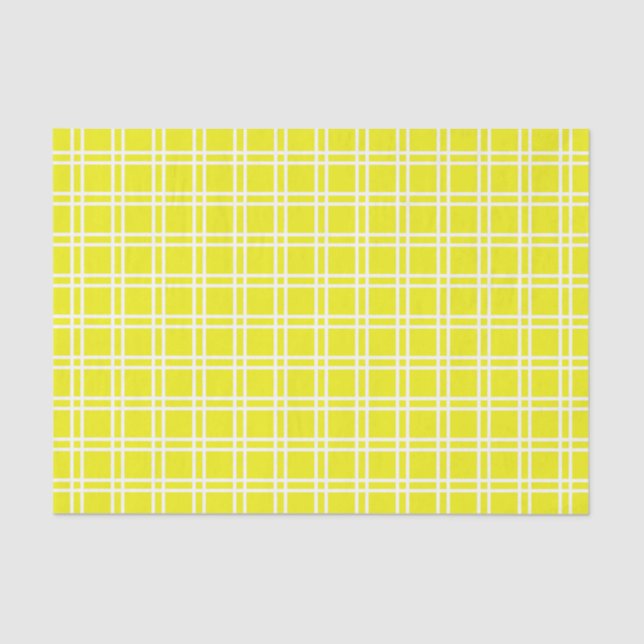 Lemon Elegant Lattice at Emporiomoffa Tissue Paper (Front)