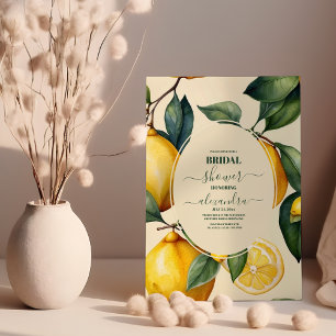 Lemon Elegant Modern Summer Bridal Shower Invitation