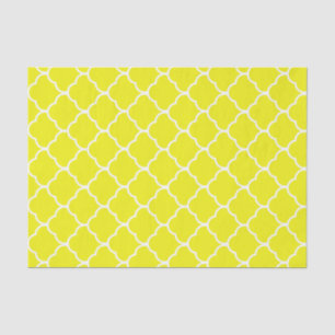 Lemon Elegant Moroccan Design Tissue Paper