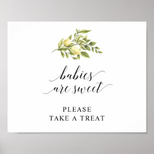 Lemon Elegant Typography  BABIES ARE SWEET  v3 Poster