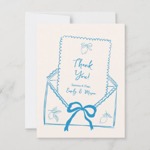 Lemon Engagement Party or Wedding Thank You Invitation