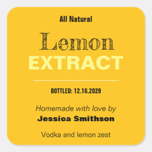 Lemon Extract Modern Label Sticker VLL1rt