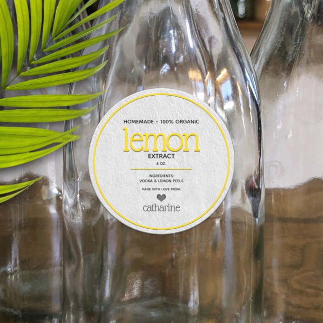 Lemon Extract Personalised Bottling Label (Creator Uploaded)