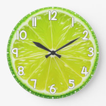 Lemon Face Wall Clock – Fresh Citrus Kitchen Home 