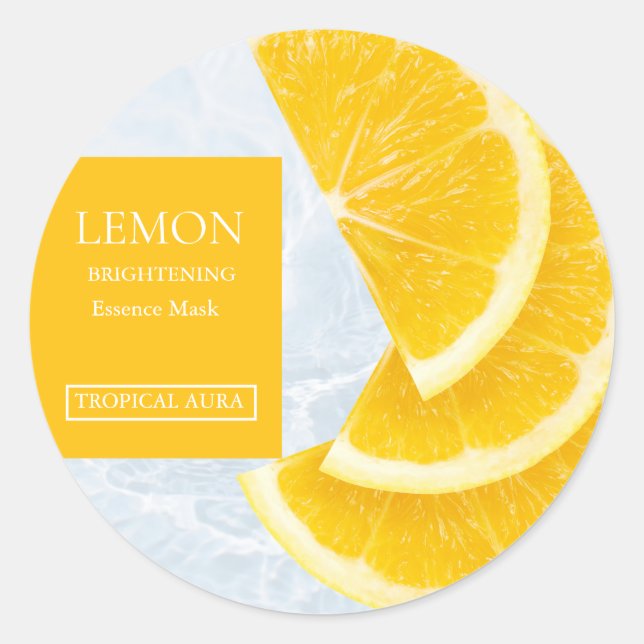 Lemon Facial Mask Label (Front)