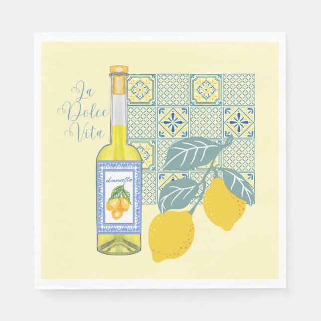  Lemon Farm Retro Napkin (Front)